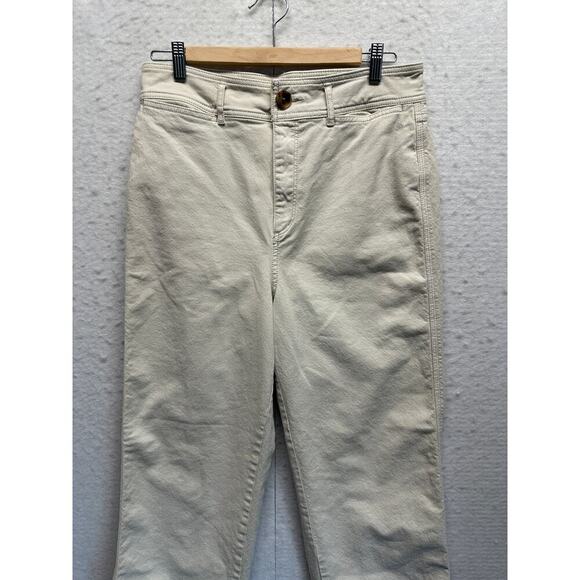 Loft Made and Loved Cream Jeans High Waist Slim WIDE LEG 29/8 Lagenlook Gorp - Picture 4 of 11